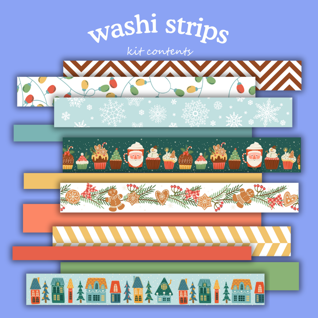 Handmade Christmas Digital Craft Kit – Papers, Die Cuts & Cards (Digital Download)