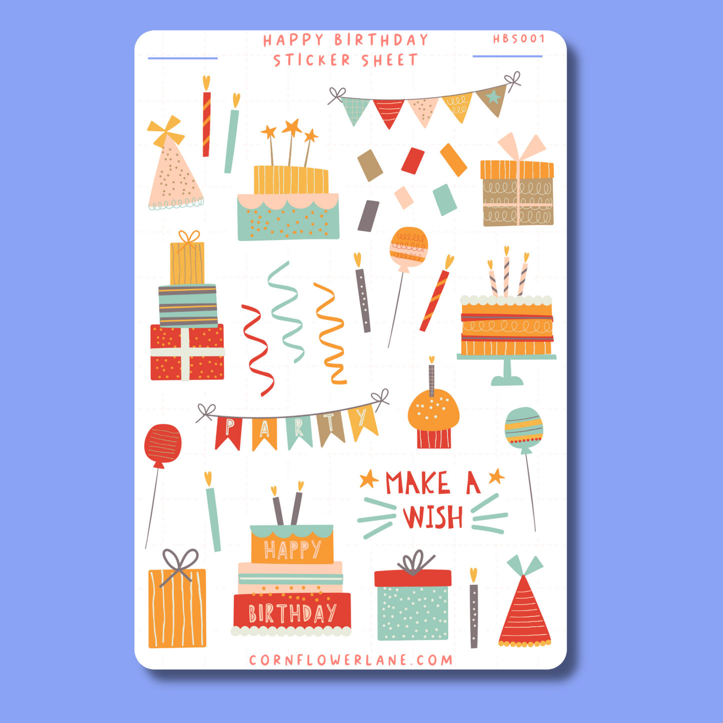 Happy Birthday Sticker Set