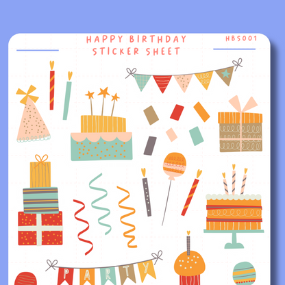 Happy Birthday Sticker Set