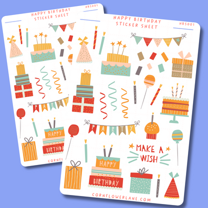 Happy Birthday Sticker Set