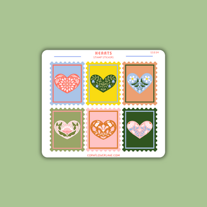 Hearts Stamp Stickers