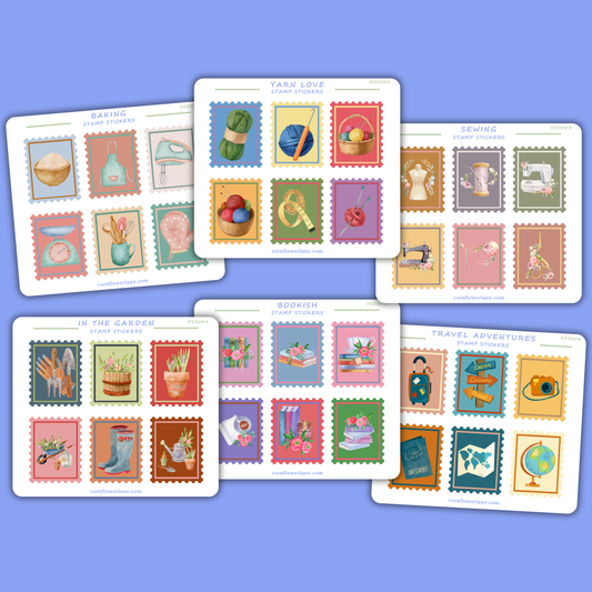 Stamp Stickers - Hobbies Collection