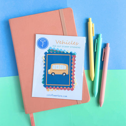 Vehicles Die Cut Stickers