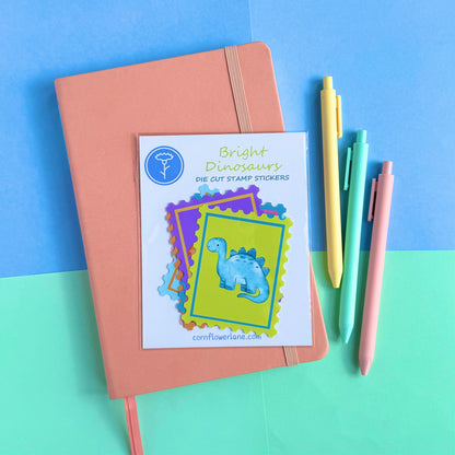 Bright Dinosaurs Die Cut Stickers