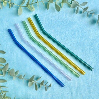 Coloured Glass Straws - Singles
