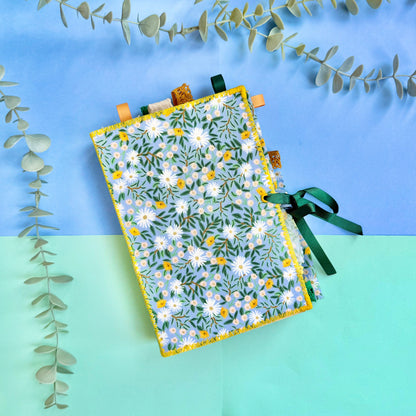 Handmade Soft Cover Journal - Blues & Yellow