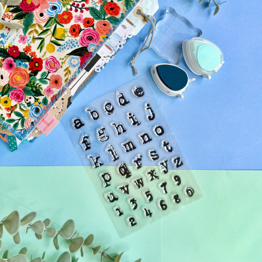 Lowercase Distressed Letters Stamp Set