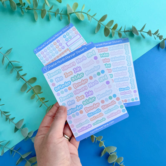 Pastel A6 Planner Stickers