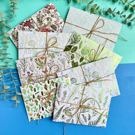 Vintage Paper Craft Kits - Green Flowers & Foliage