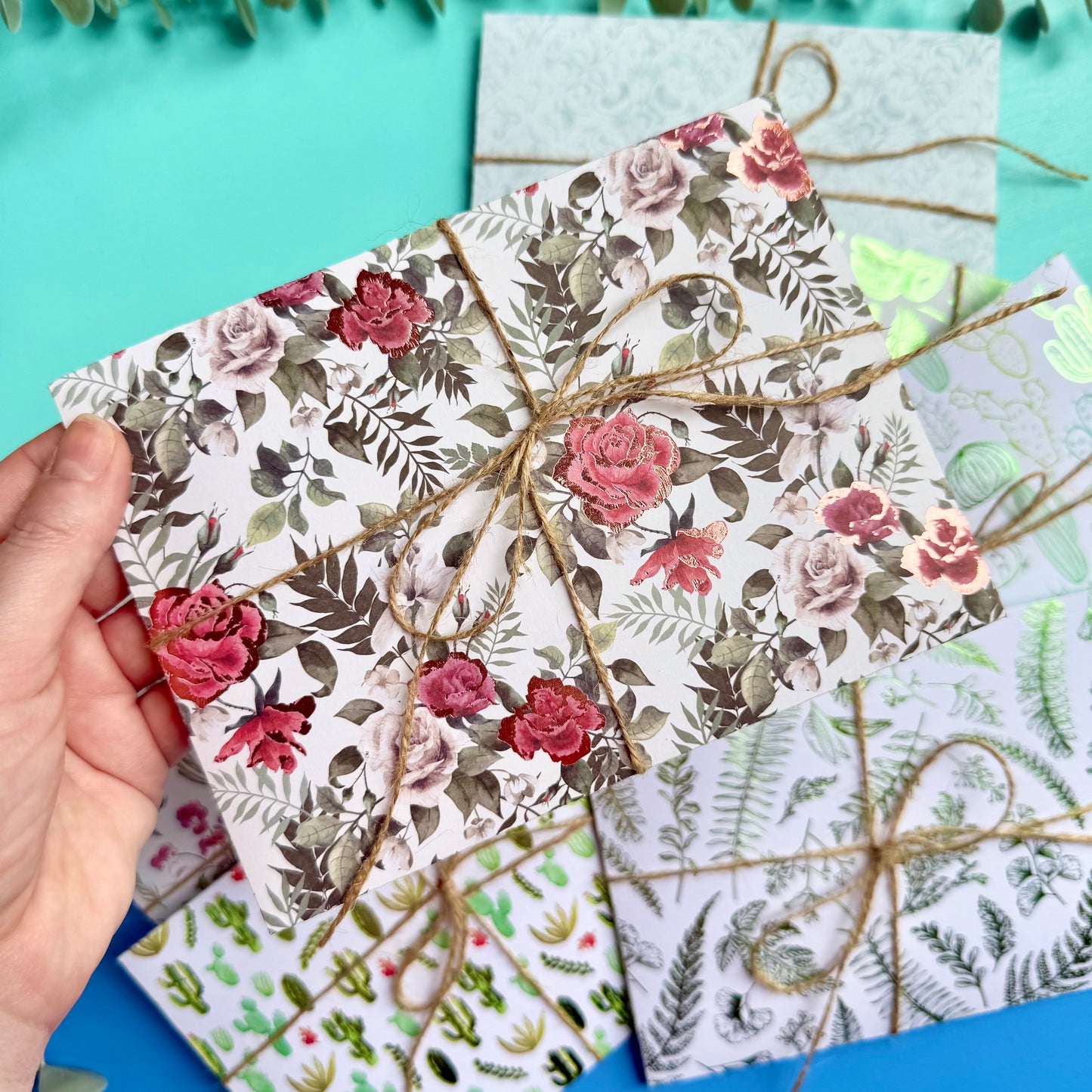 Vintage Paper Craft Kits - Green Flowers & Foliage