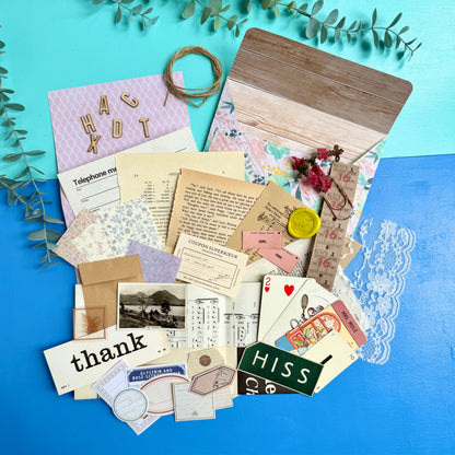 Vintage Paper Craft Kits - Green Flowers & Foliage
