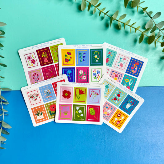 Stamp Stickers - Floral Collection