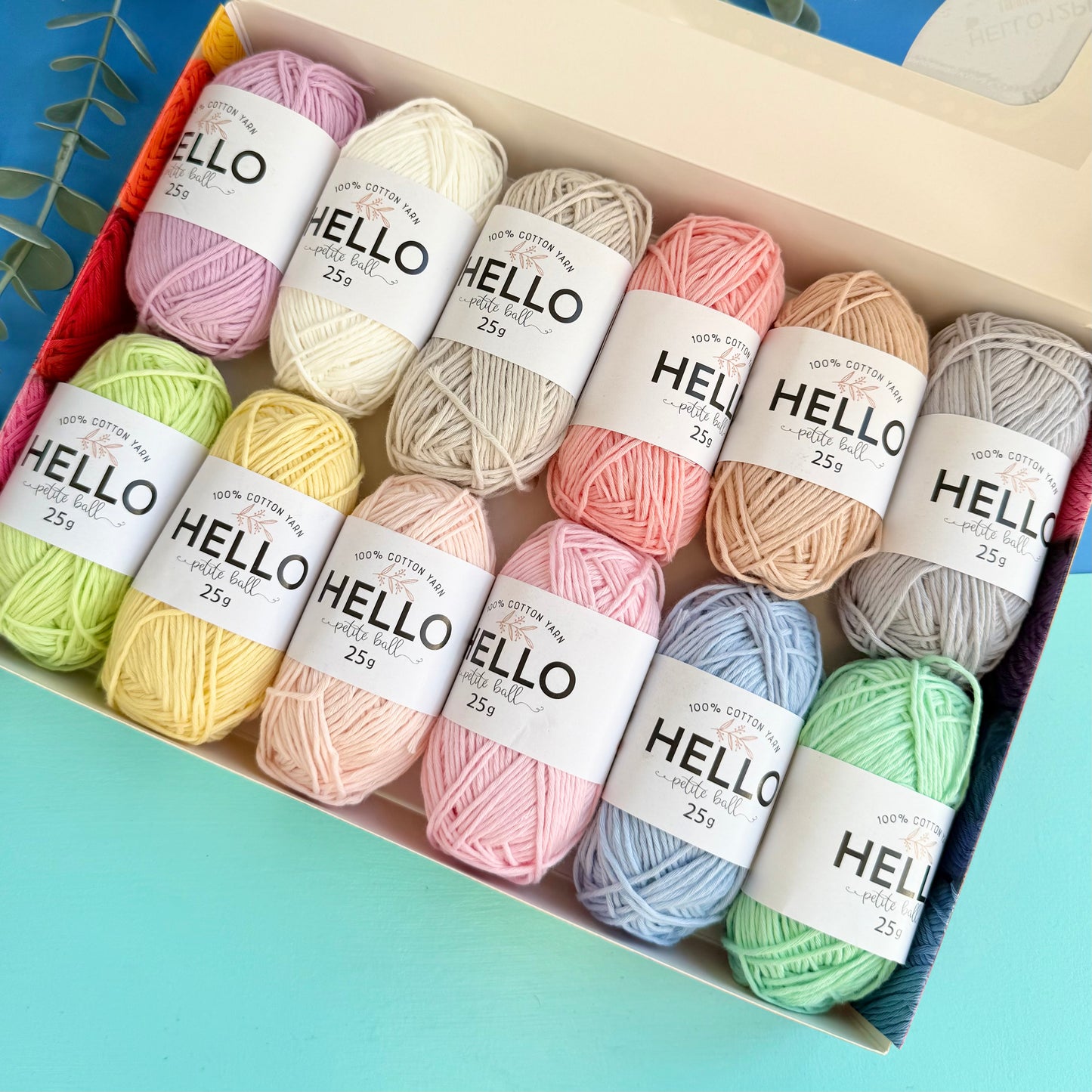Hello Pastel Cotton Yarn Pack – 12 Colours