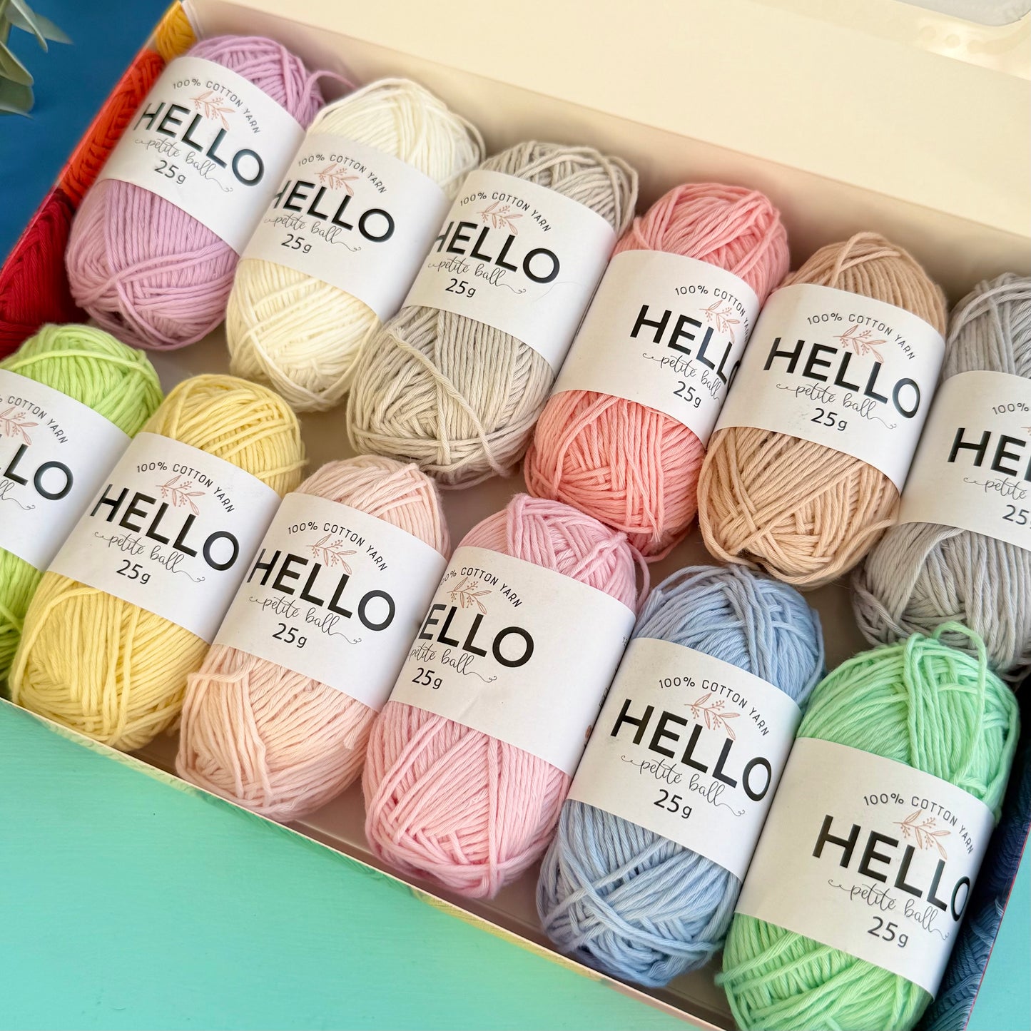 Hello Pastel Cotton Yarn Pack – 12 Colours