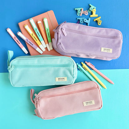 Large 4 Compartment Pencil Case – Zipped Organiser Pouch
