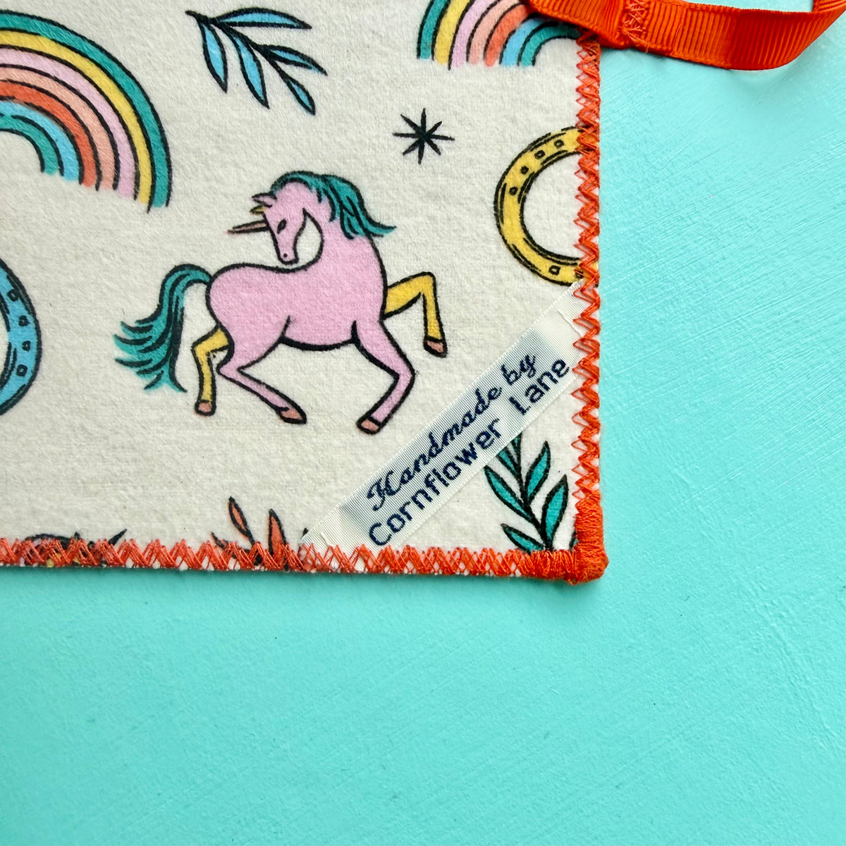 Handmade Junk Journal Unicorn, Rainbow Whimsical Cover