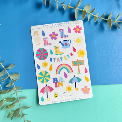 Spring Showers Sticker Sheet