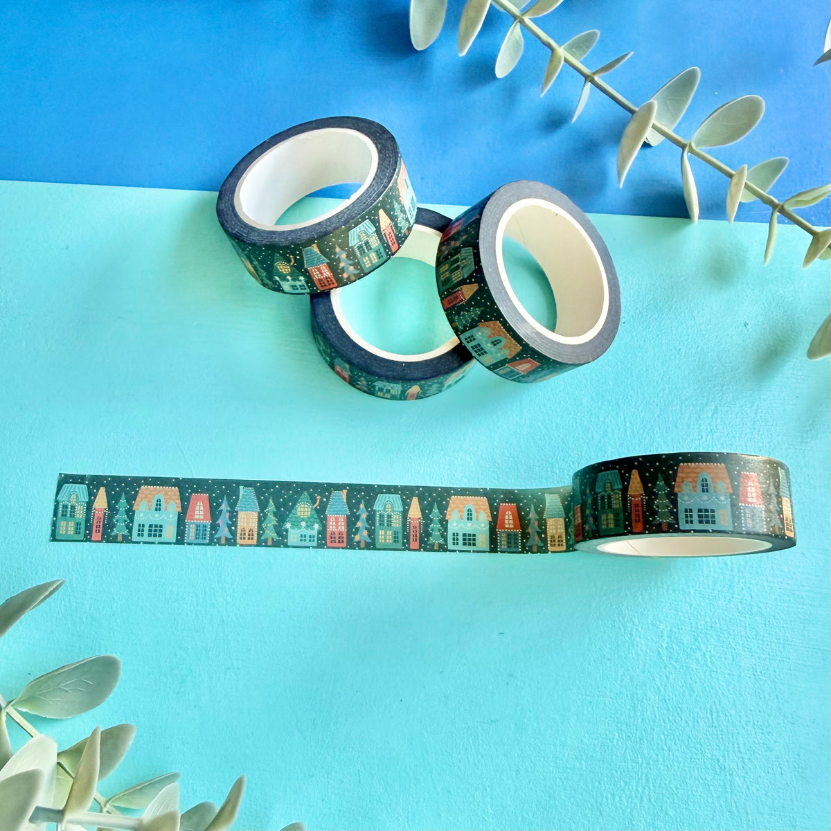Festive Houses Washi Tape