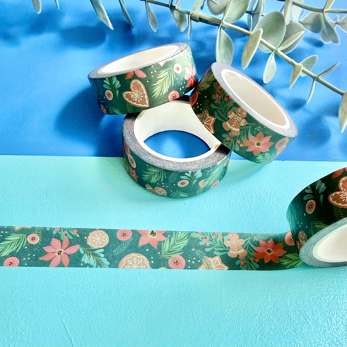Poinsettia & Gingerbread Washi Tape