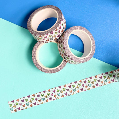 Neon Hearts Washi Tape