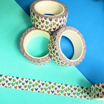 Neon Hearts Washi Tape