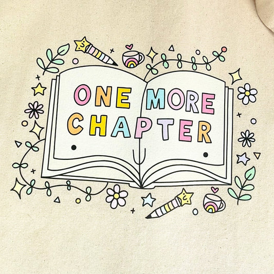 Cotton Tote Bag 'One More Chapter'