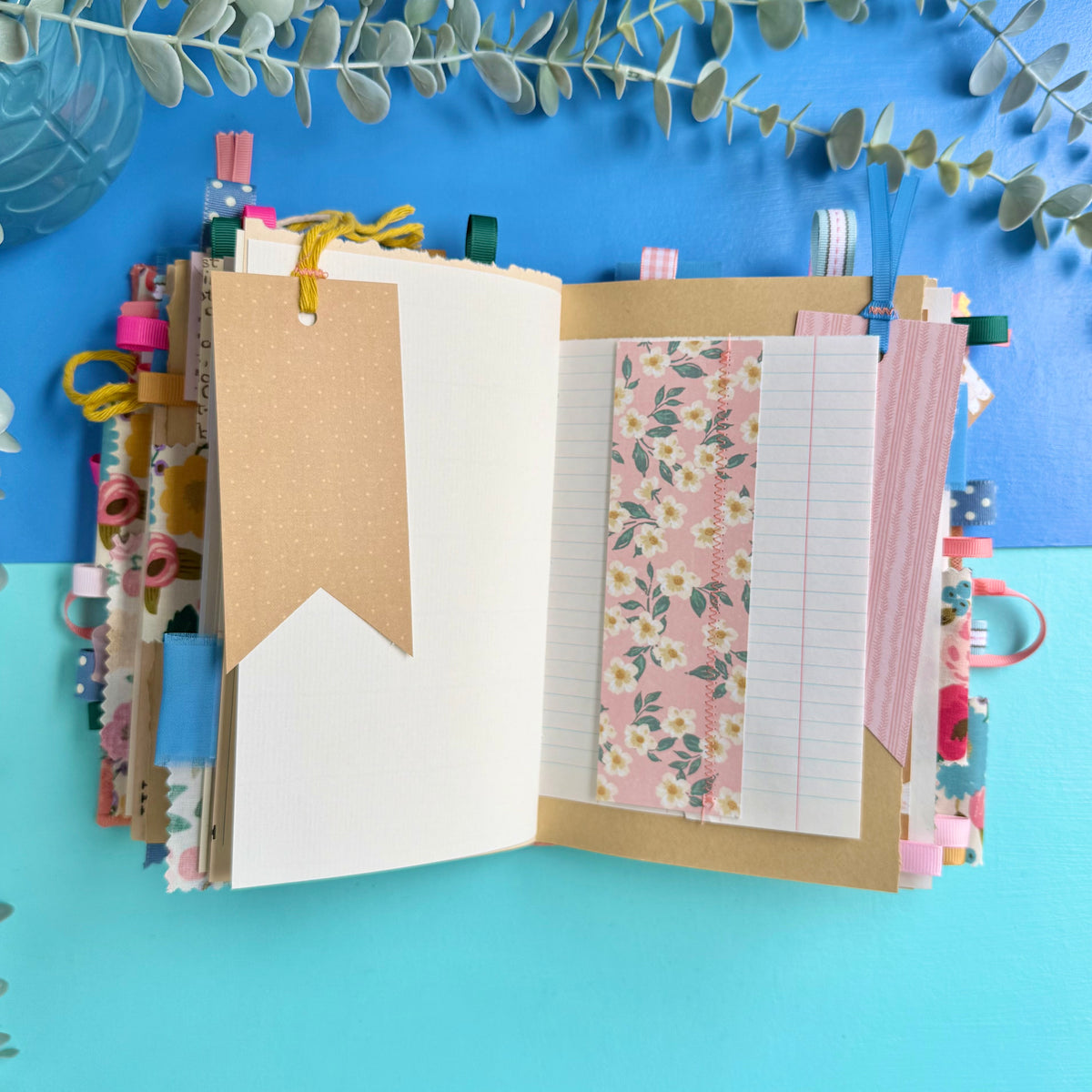 Handmade Journal Rifle Paper Co Fabric - Vintage Blossoms
