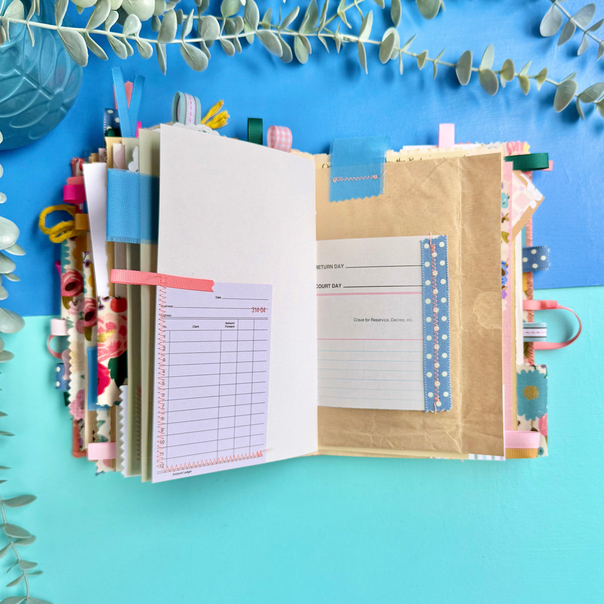 Handmade Journal Rifle Paper Co Fabric - Vintage Blossoms