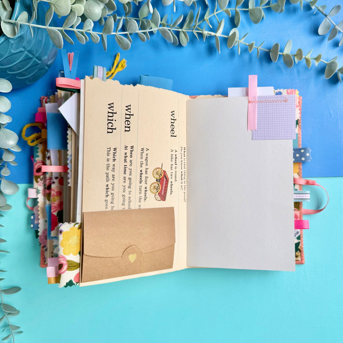 Handmade Journal Rifle Paper Co Fabric - Vintage Blossoms
