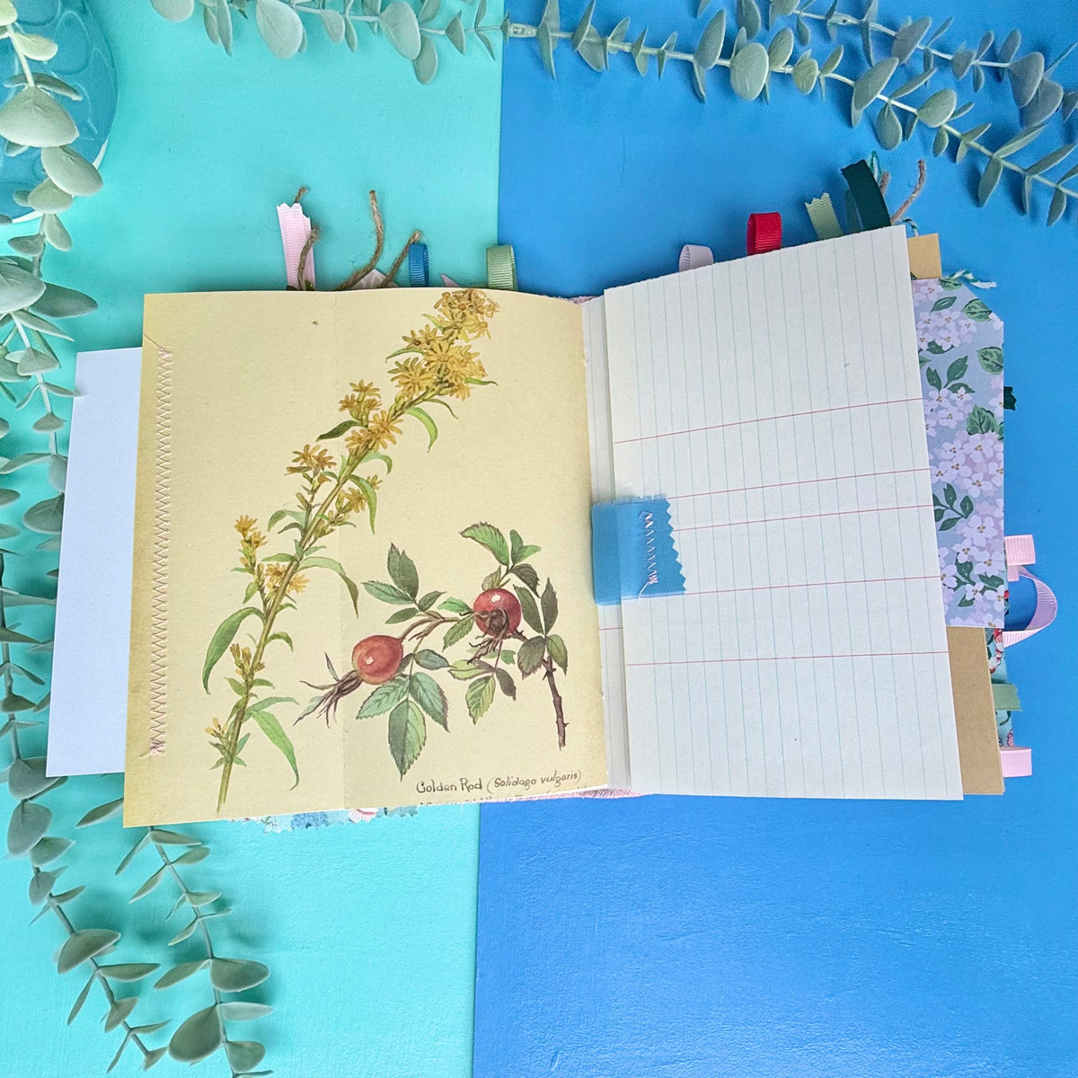Handmade Journal Liberty Fabric Cover - Midsummer Wildflower Field