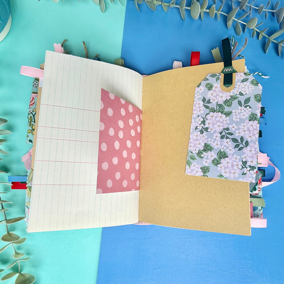 Handmade Journal Liberty Fabric Cover - Midsummer Wildflower Field