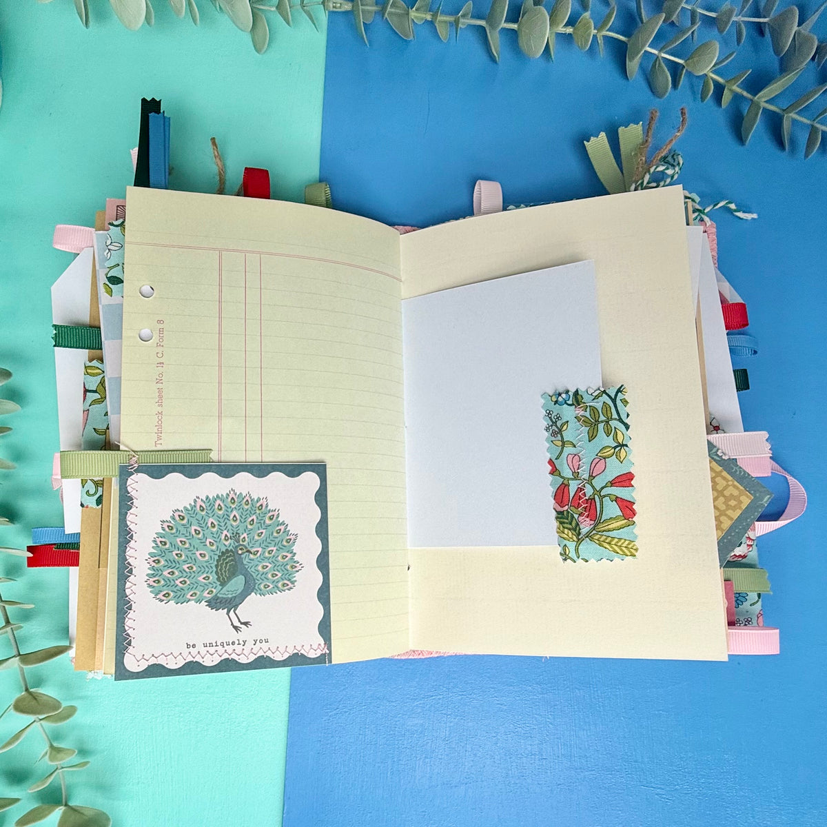 Handmade Journal Liberty Fabric Cover - Midsummer Wildflower Field