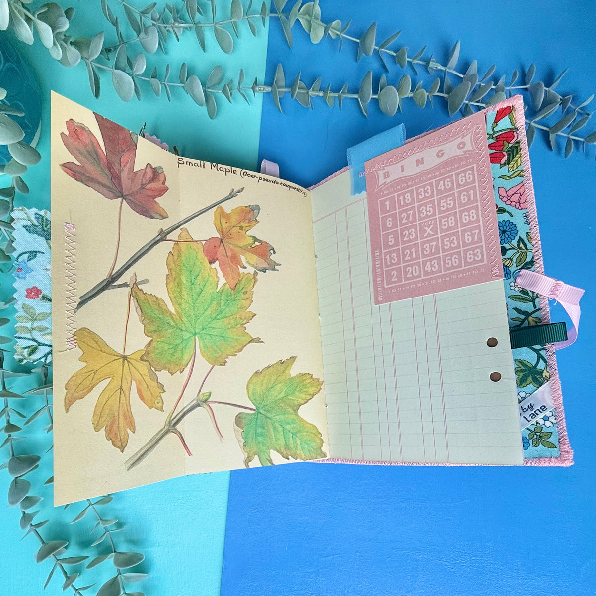 Handmade Journal Liberty Fabric Cover - Midsummer Wildflower Field