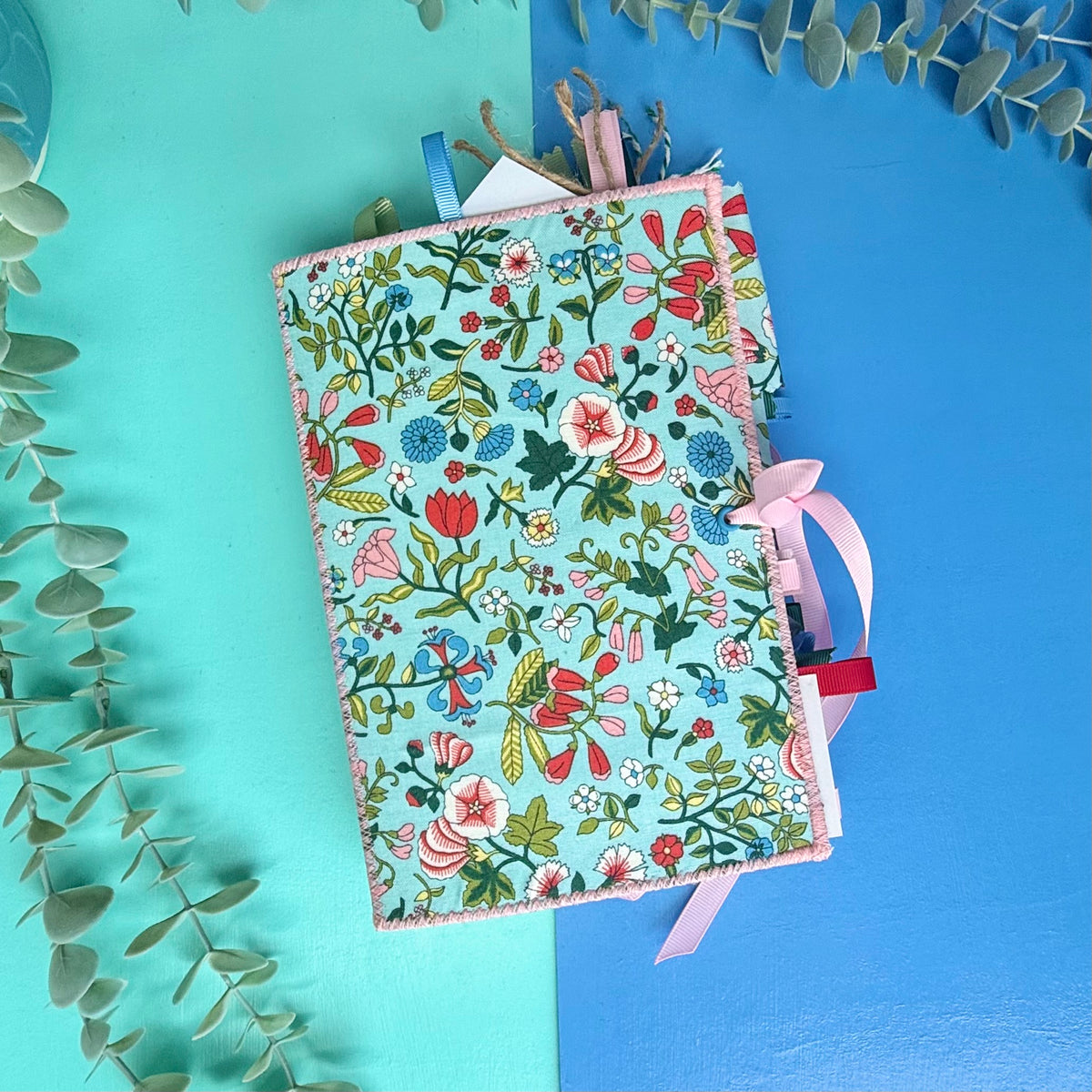 Handmade Journal Liberty Fabric Cover - Midsummer Wildflower Field