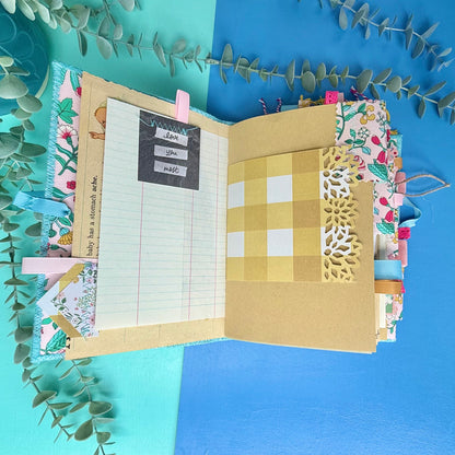 Handmade Journal Liberty Fabric Cover - Sunrise Wildflower Field