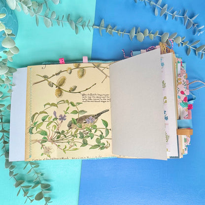 Handmade Journal Liberty Fabric Cover - Sunrise Wildflower Field