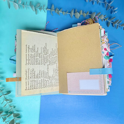 Handmade Journal Liberty Fabric Cover - Sunrise Wildflower Field