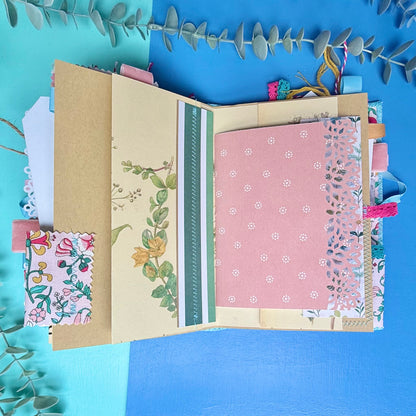 Handmade Journal Liberty Fabric Cover - Sunrise Wildflower Field