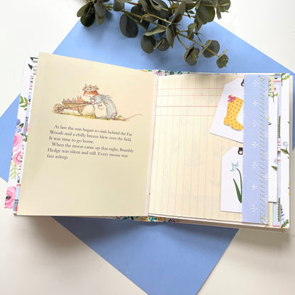 Handmade Upcycled Journal - Brambly Hedge Spring Story