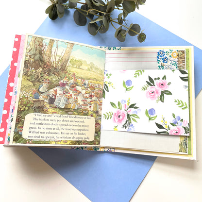 Handmade Upcycled Journal - Brambly Hedge Spring Story