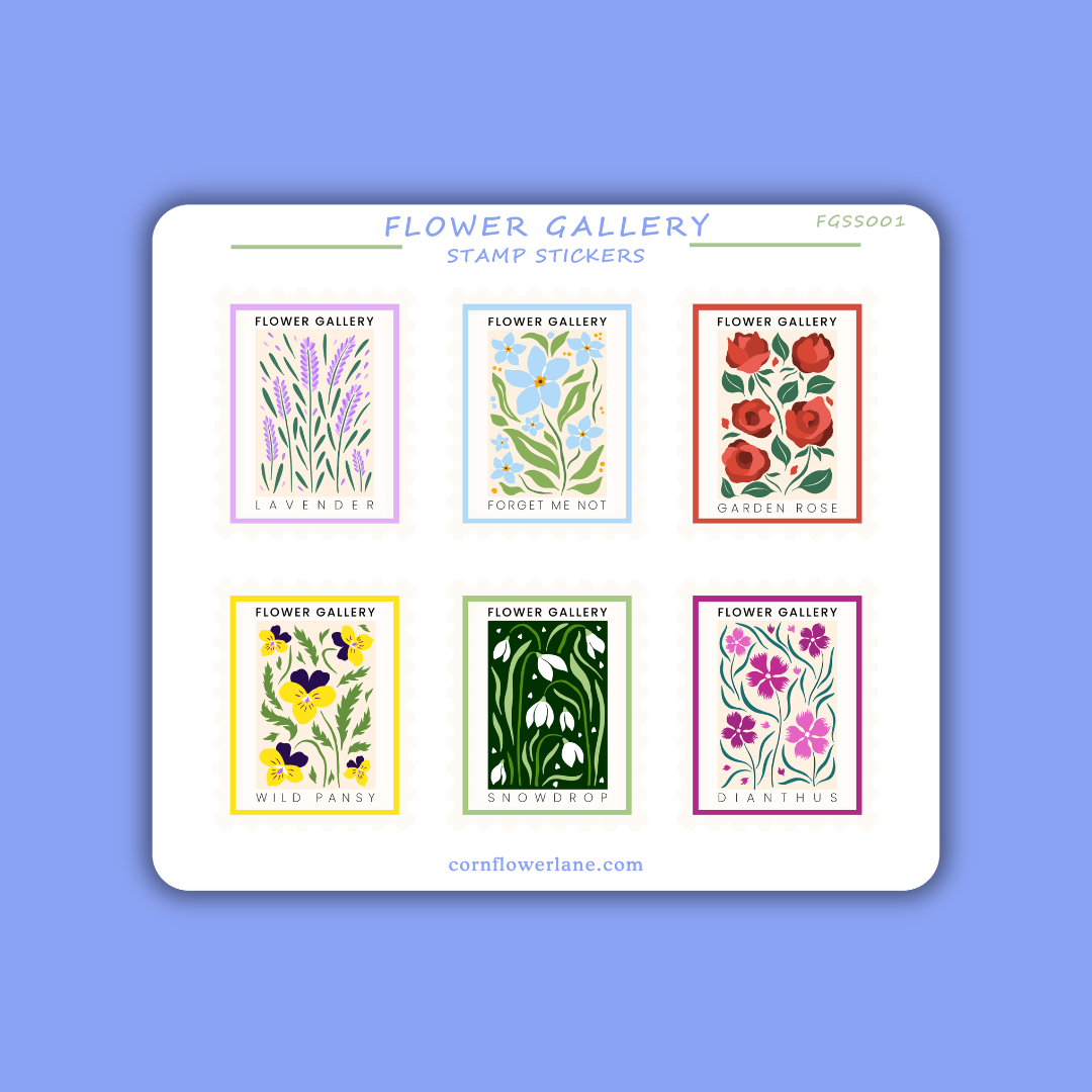 Stamp Stickers - Flower Gallery Collection