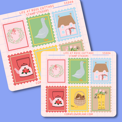 Life At Rose Cottage Stamp Stickers