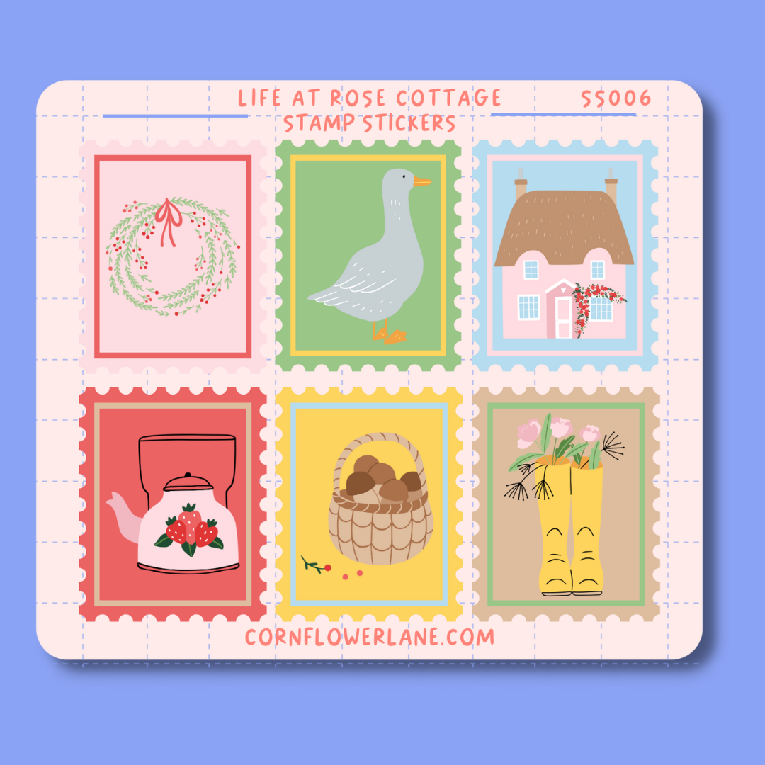 Life At Rose Cottage Stamp Stickers