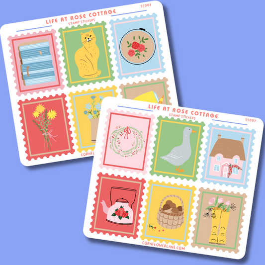 Life At Rose Cottage Stamp Stickers