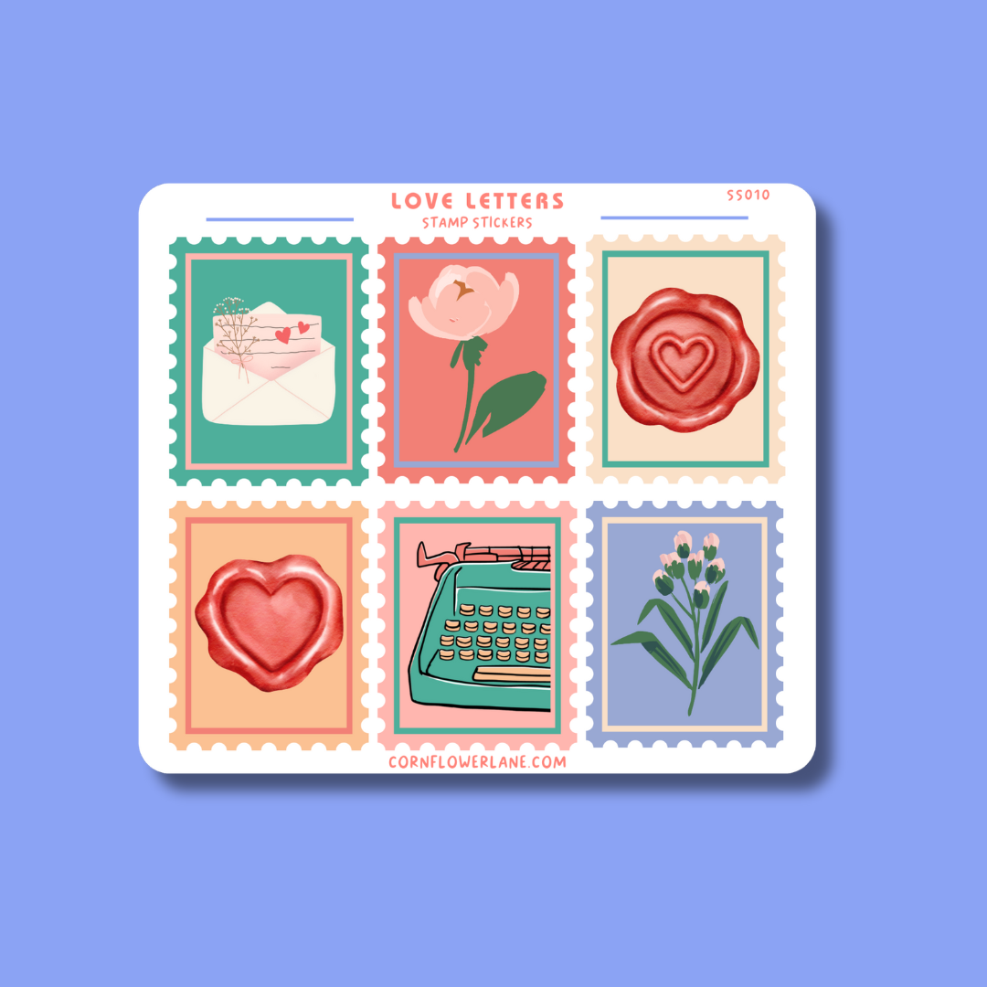Love Letters Stamp Stickers