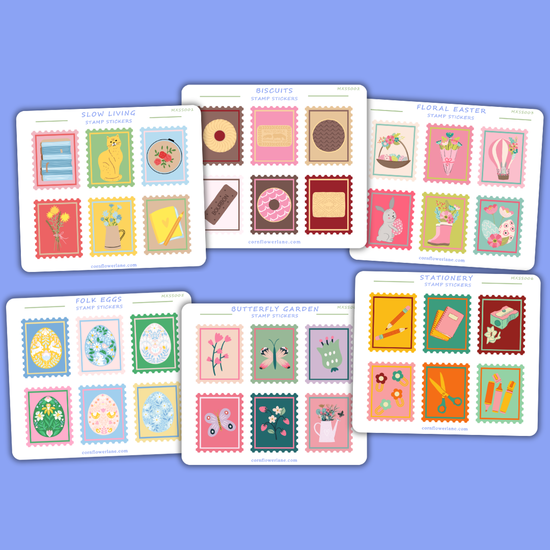 Stamp Stickers - Mixed Collection