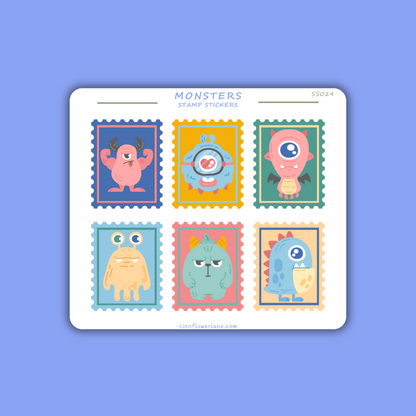 Cute Bright Dinosaurs Stamp Stickers