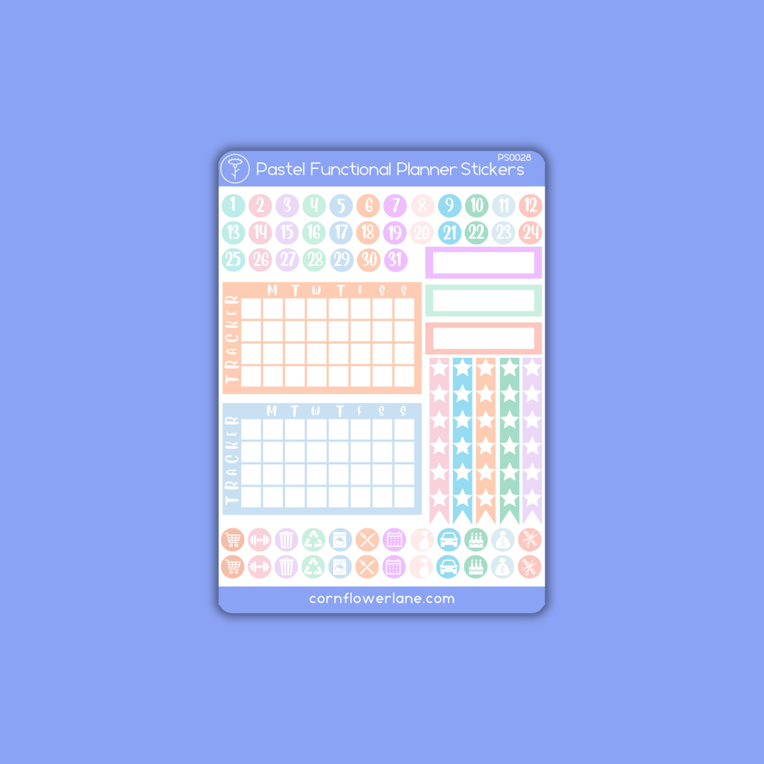 Pastel Planner Stickers Bundle