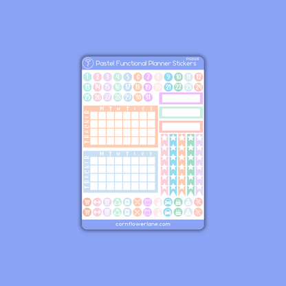 Pastel Planner Stickers Bundle