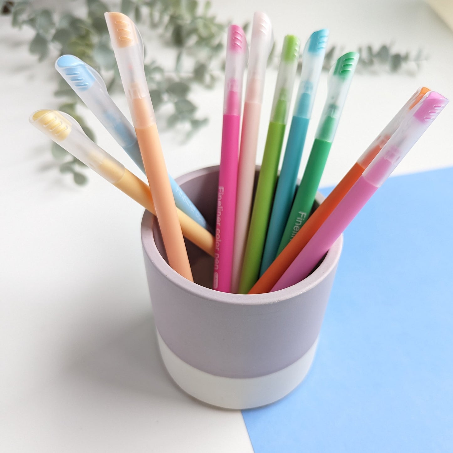 Jesmonite Pastel Pen Pot - 3 colours